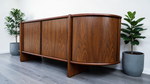 RESTORED Danish MCM Rosewood Tambour Sideboard by P. Hundevad 88