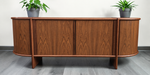 RESTORED Danish MCM Rosewood Tambour Sideboard by P. Hundevad 88