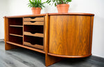 RESTORED Danish MCM Rosewood Tambour Sideboard by P. Hundevad 88