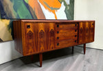 REFINISHED Danish Mid Century Modern Rosewood Sideboard 70