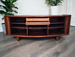 RESTORED Danish MCM Rosewood Tambour Credenza by J. Andersen for C. Linneberg 79