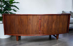 RESTORED Danish MCM Rosewood Tambour Credenza by J. Andersen for C. Linneberg 79