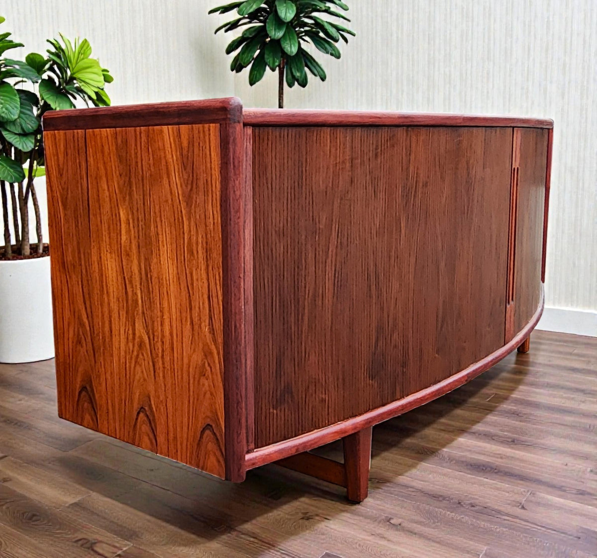 RESTORED Danish MCM Rosewood Tambour Credenza by J. Andersen for C. Linneberg 79