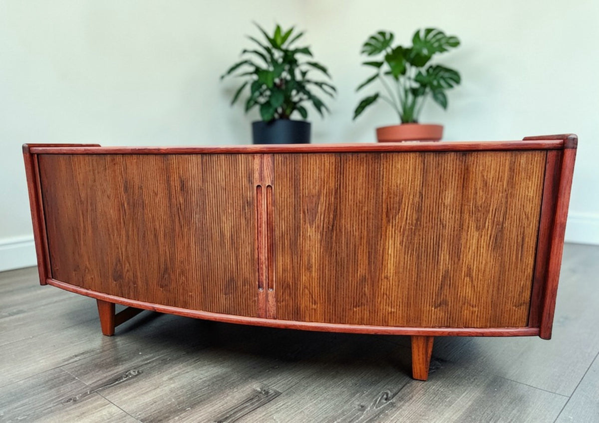 RESTORED Danish MCM Rosewood Tambour Credenza by J. Andersen for C. Linneberg 79