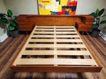 REFINISHED Danish MCM Teak Bed w Nightstands Queen by Komfort 10