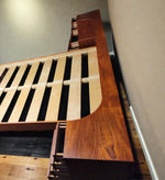 REFINISHED Danish MCM Teak Bed w Nightstands Queen by Komfort 7