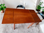 REFINISHED Danish MCM Teak & Black Extendable Games or Dining Table by Poul Hundevad 11