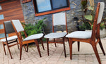 4 RESTORED REUPHOLSTERED in wool mohair Danish MCM Brazilian Rosewood Chairs 12