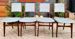 4 RESTORED REUPHOLSTERED in wool mohair Danish MCM Brazilian Rosewood Chairs 3