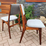 4 RESTORED REUPHOLSTERED in wool mohair Danish MCM Brazilian Rosewood Chairs 6