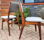 4 RESTORED REUPHOLSTERED in wool mohair Danish MCM Brazilian Rosewood Chairs 9
