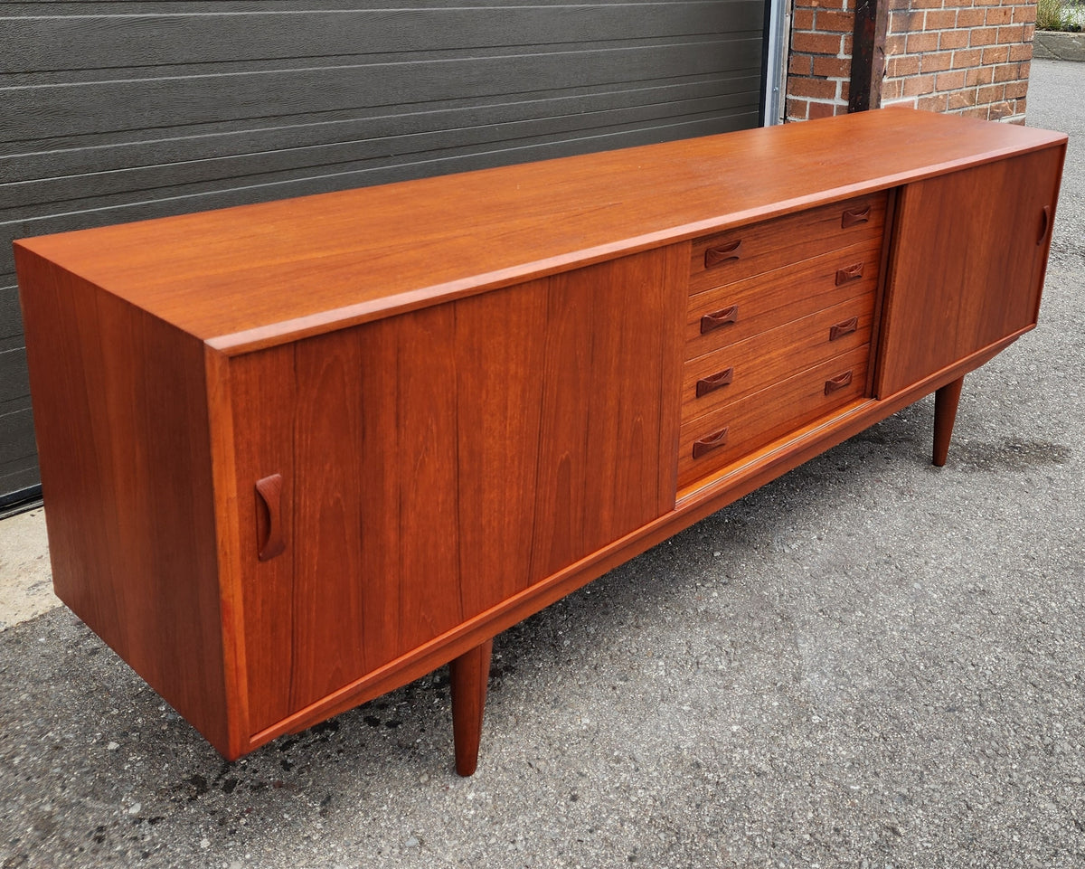 REFINISHED Danish Mid Century Modern Teak Sideboard by Clausen & Son, 82
