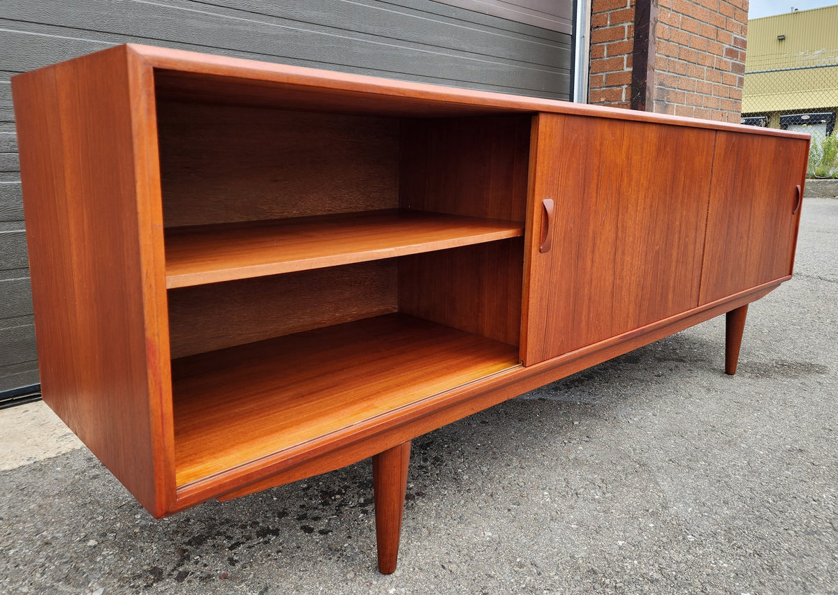 REFINISHED Danish Mid Century Modern Teak Sideboard by Clausen & Son, 82