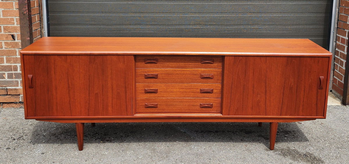REFINISHED Danish Mid Century Modern Teak Sideboard by Clausen & Son, 82