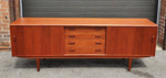 REFINISHED Danish Mid Century Modern Teak Sideboard by Clausen & Son, 82