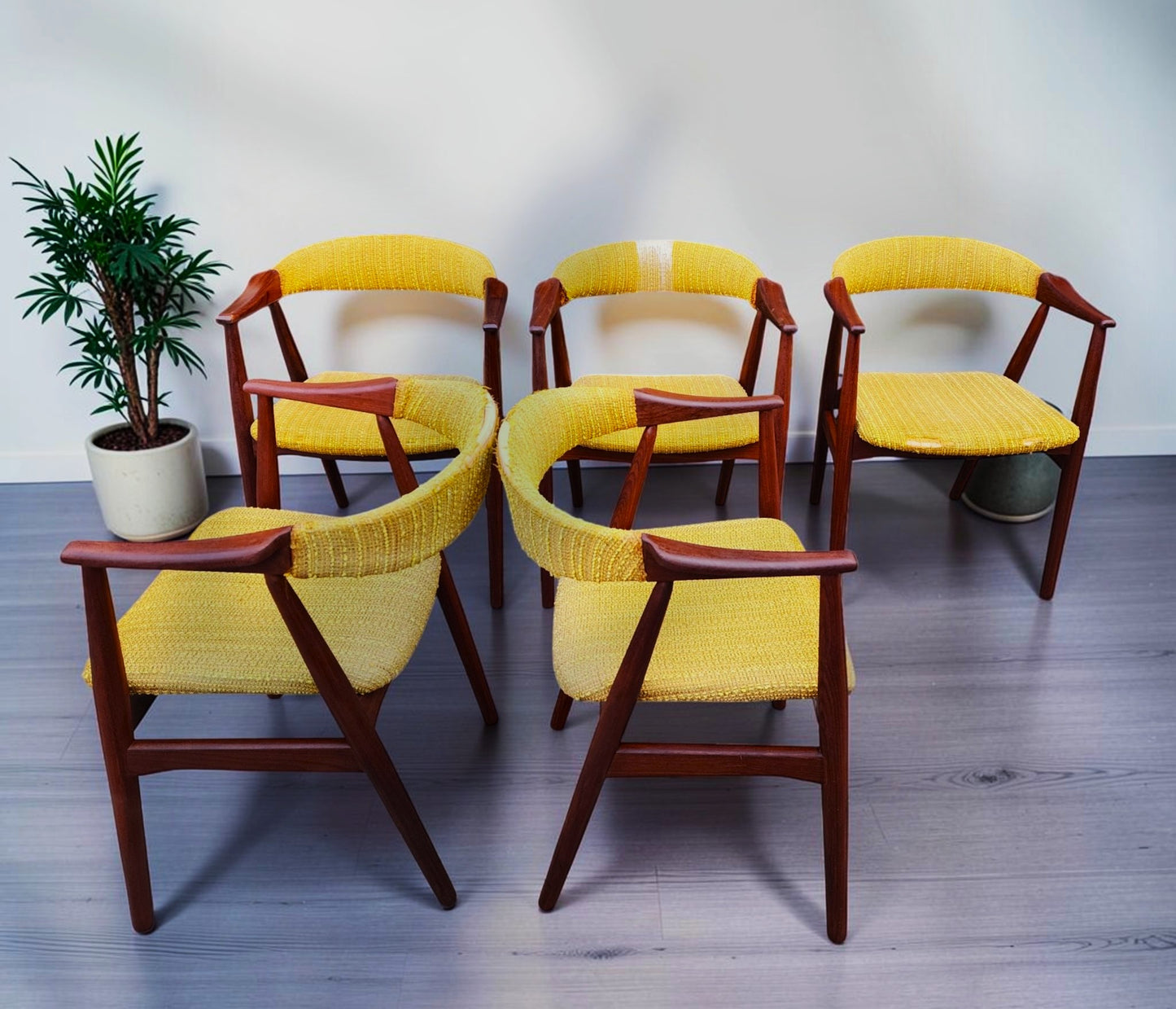 REFINISHED Danish Mid Century Modern Teak Armchair by Th. Harlev