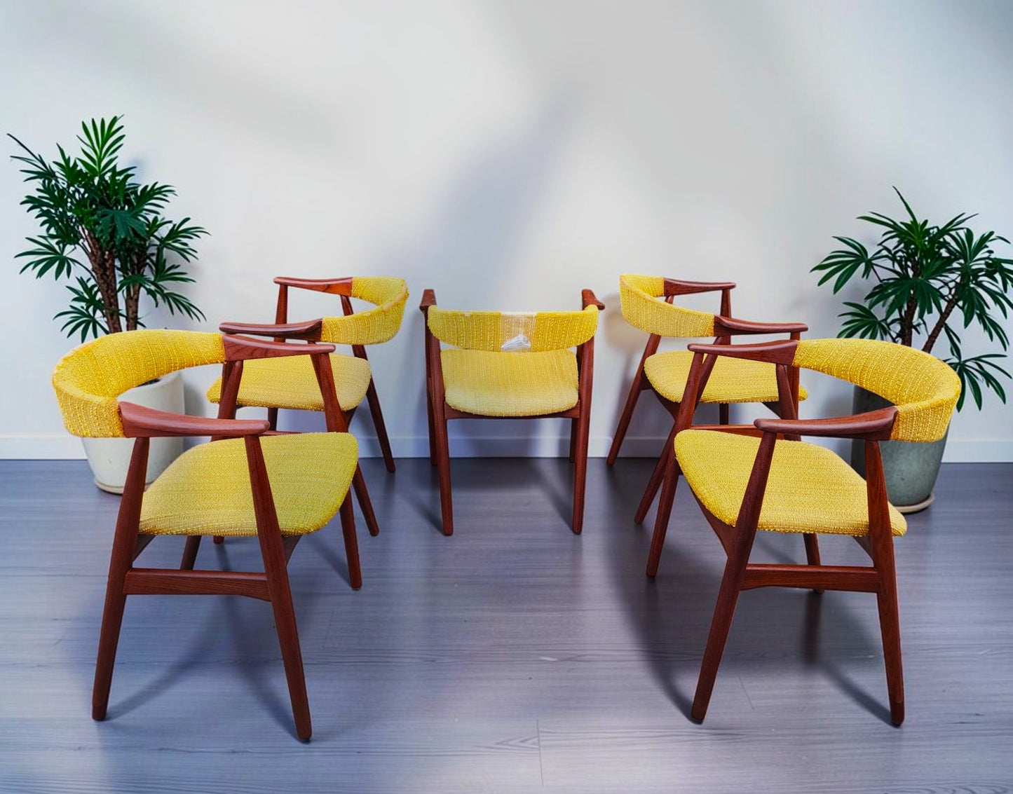 REFINISHED Danish Mid Century Modern Teak Armchair by Th. Harlev