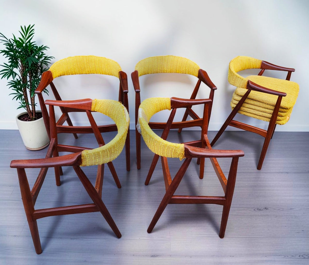 REFINISHED Danish Mid Century Modern Teak Armchair by Th. Harlev