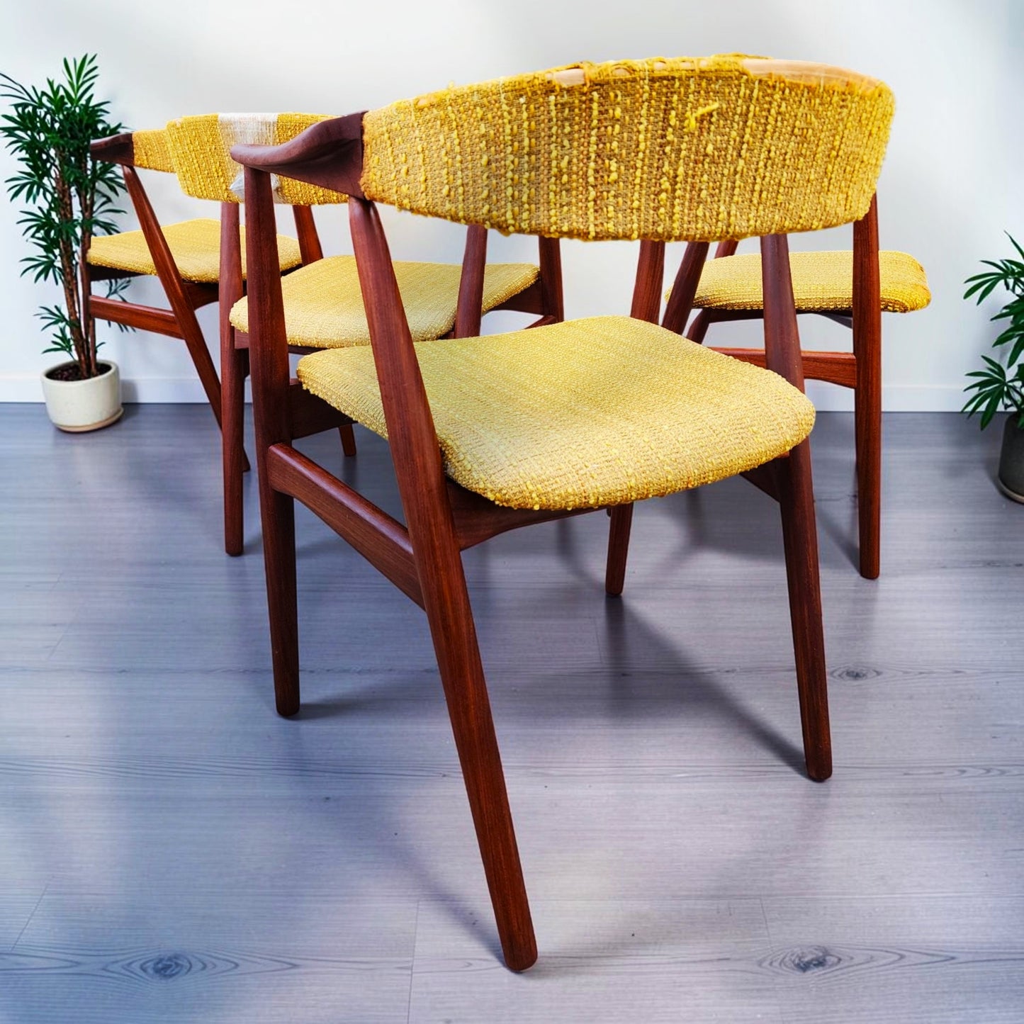 REFINISHED Danish Mid Century Modern Teak Armchair by Th. Harlev