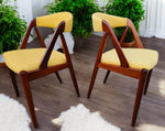 6 RESTORED REUPHOLSTERED Danish MCM Kai Kristiansen Teak Chairs, Model 31 11