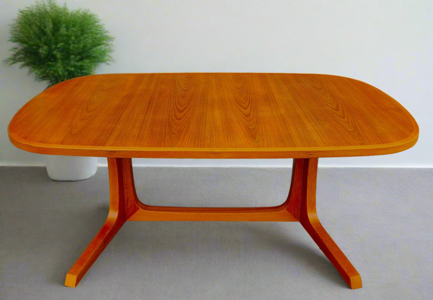 REFINISHED Danish Mid Century Modern Teak Dining Table by Niels Møller for Gudme 75"