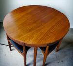 REFINISHED Danish MCM ROUNDETTE Teak Dining Table & 4 Chairs by Hans Olsen 2