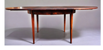 REFINISHED Danish MCM Rio Rosewood Table Round to Oval by Niels Moller 50