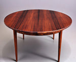 REFINISHED Danish MCM Rio Rosewood Table Round to Oval by Niels Moller 50