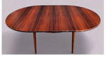 REFINISHED Danish MCM Rio Rosewood Table Round to Oval by Niels Moller 50