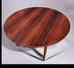 REFINISHED Danish MCM Rio Rosewood Table Round to Oval by Niels Moller 50