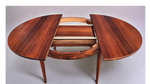 REFINISHED Danish MCM Rio Rosewood Table Round to Oval by Niels Moller 50