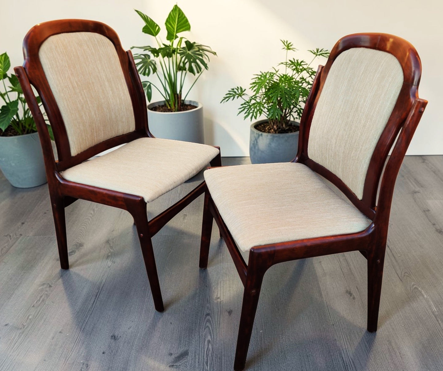 6 RESTORED Danish Mid Century Modern Rosewood Chairs
