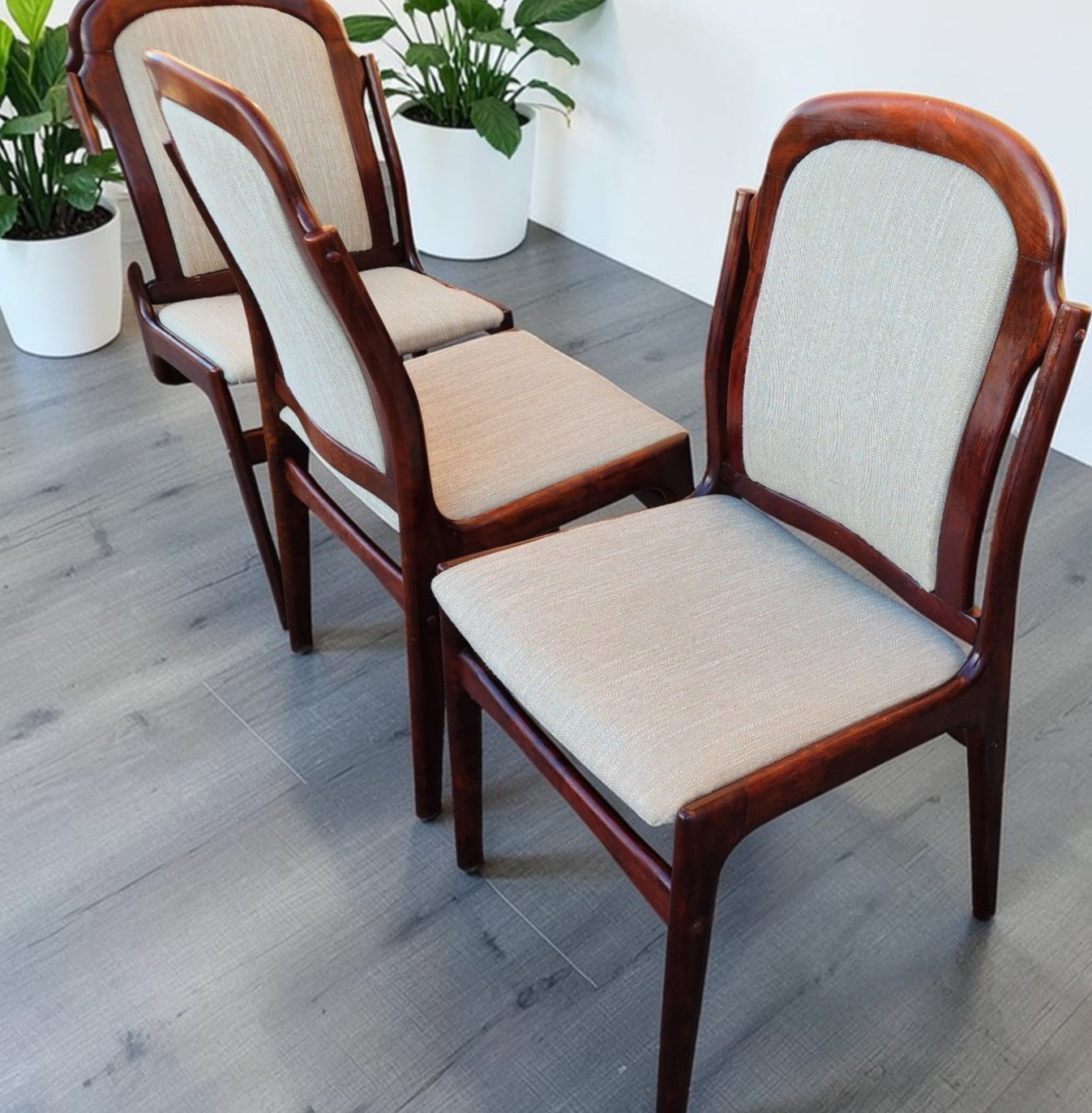 6 RESTORED Danish Mid Century Modern Rosewood Chairs