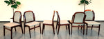 6 RESTORED Danish Mid Century Modern Rosewood Chairs 2