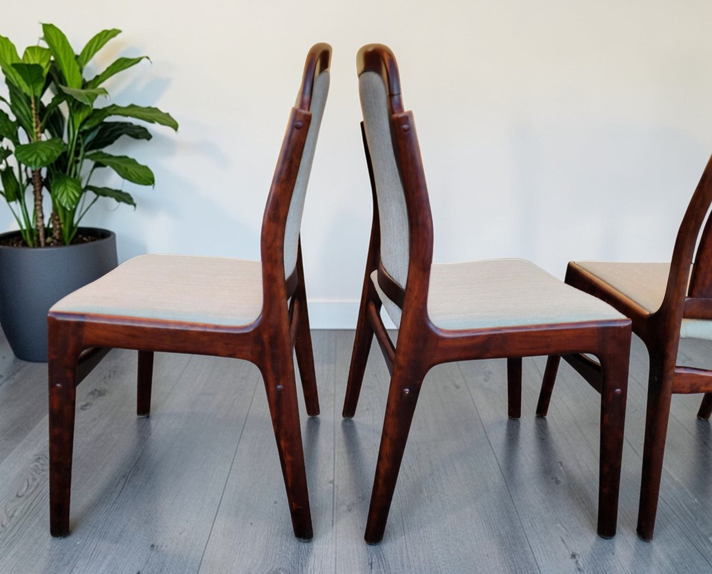 6 RESTORED Danish Mid Century Modern Rosewood Chairs