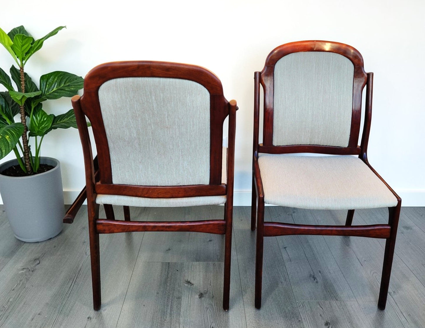 6 RESTORED Danish Mid Century Modern Rosewood Chairs