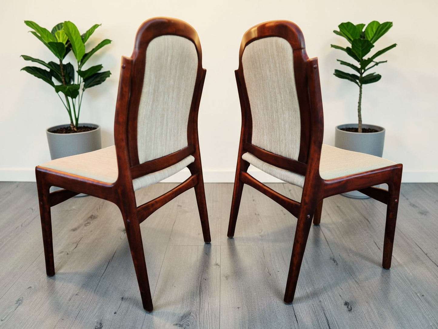6 RESTORED Danish Mid Century Modern Rosewood Chairs