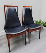 4 RESTORED Danish Mid Century Modern Rosewood Chairs 9