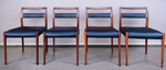 4 REFINISHED REUPHOLSTERED Danish Mid Century Modern Rosewood Chairs by Kai Kristiansen 3