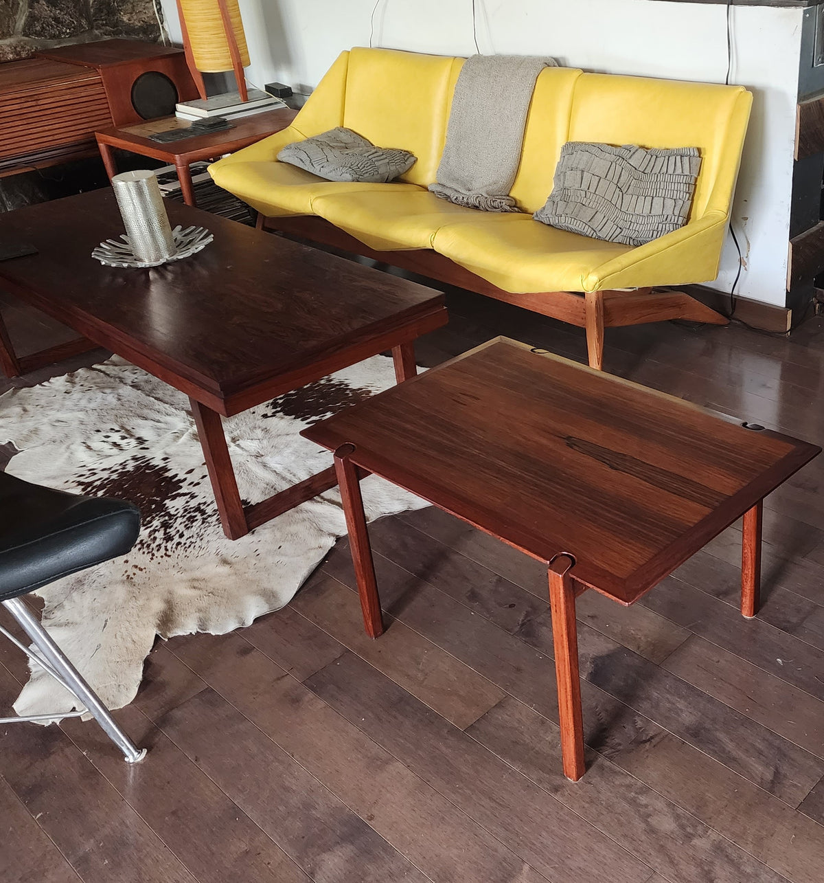 REFINISHED Danish Mid Century Modern Rosewood Coffee or Accent Table by Tarm Stole