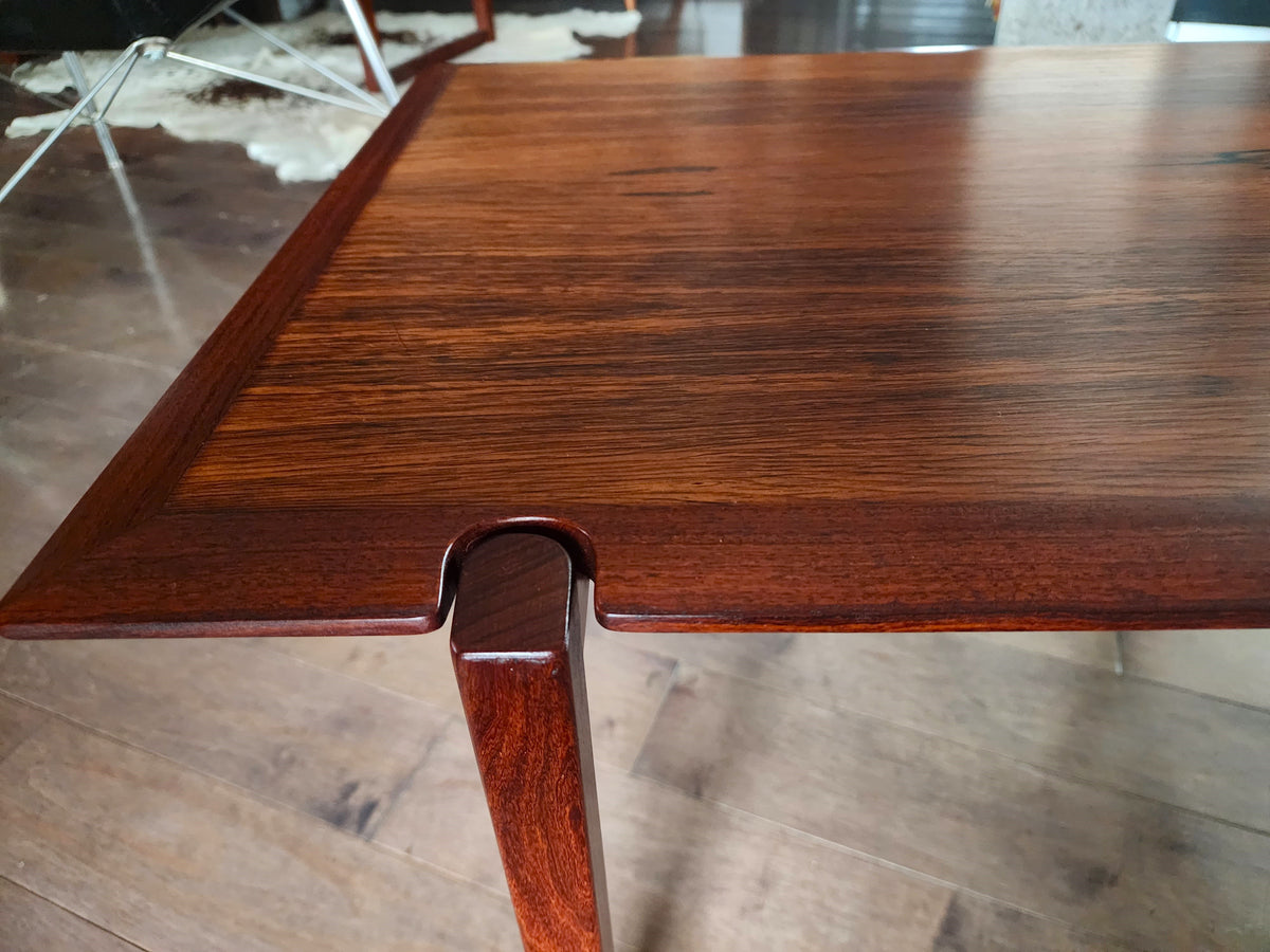 REFINISHED Danish Mid Century Modern Rosewood Coffee or Accent Table by Tarm Stole