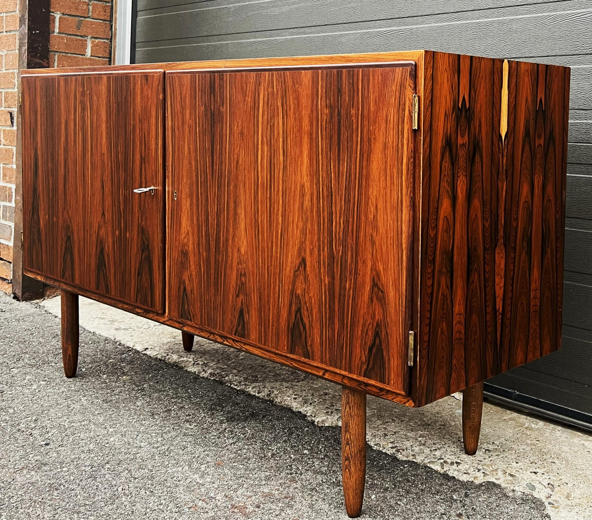 RESTORED Danish MCM Brazilian Rosewood Credenza by Poul Hundevad, 54