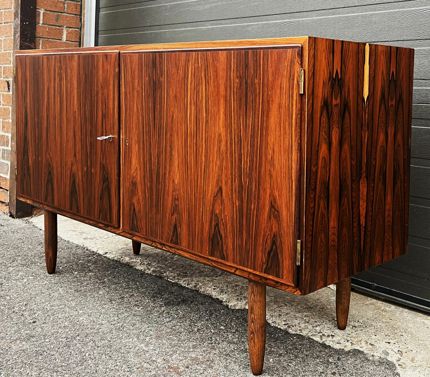 RESTORED Danish MCM Brazilian Rosewood Credenza by Poul Hundevad, 54"