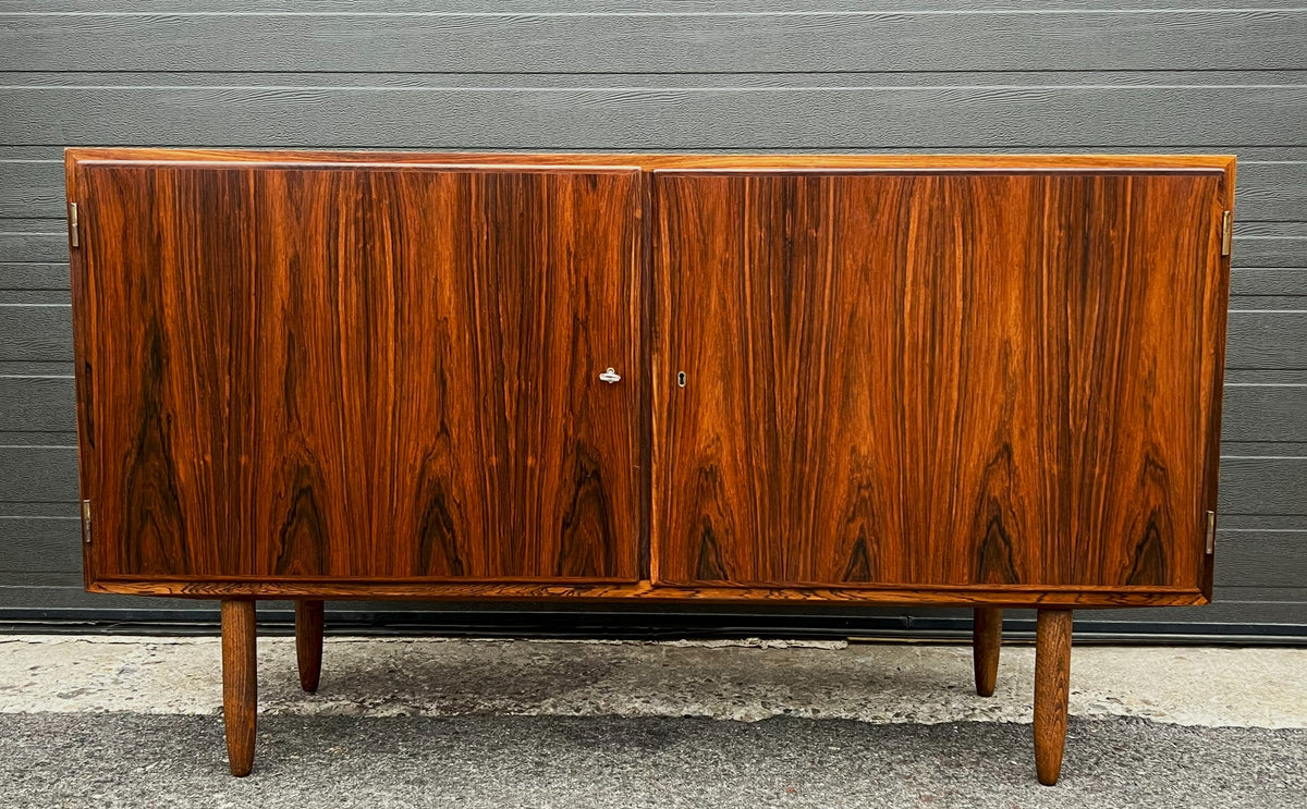 RESTORED Danish MCM Brazilian Rosewood Credenza by Poul Hundevad, 54