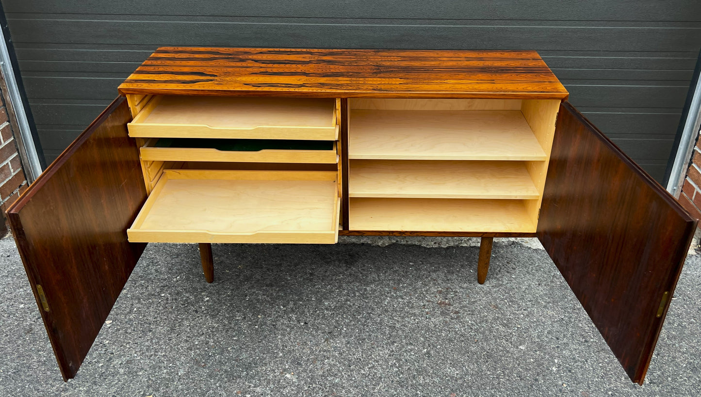 RESTORED Danish MCM Brazilian Rosewood Credenza by Poul Hundevad, 54"