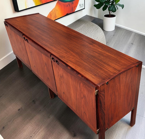 RESTORED Danish MCM Rosewood Sideboard by Ib Kofod Larsen for Faarup 6 ft