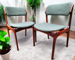 8 REUPHOLSTERED in wool Danish MCM Rosewood Chairs by Erik Buch, model 49, 50 6