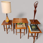 REFINISHED MCM Serving Trolley /5 in 1 Nesting Tables by Poul Hundevad 1