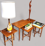 REFINISHED MCM Serving Trolley /5 in 1 Nesting Tables by Poul Hundevad 12