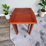 REFINISHED Danish Mid Century Modern 3 Teak Nesting Tables by Mobelintarsia 11